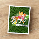 Simon Hurley Create. 6" X 6" Layering Stencils Geo Leaves