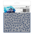 Simon Hurley Create. 6" X 6" Layering Stencils Leopard