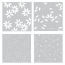 Simon Hurley Create. 6" X 6" Layering Stencils Festive Poinsettias