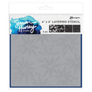 Simon Hurley Create. 6" X 6" Layering Stencils Festive Poinsettias