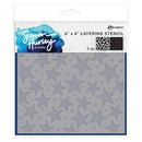 Simon Hurley Create. 6" X 6" Layering Stencils Sparkling Stars