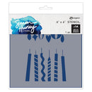 Simon Hurley Create. 6"X6" Layering Stencil Bold Candles