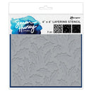 Simon Hurley Create. 6"X6" Layering Stencils Festive Holly