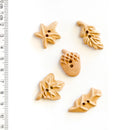 Incomparable Buttons - Leaves & Acorn L106 - Card of 5