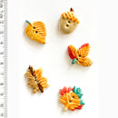 Incomparable Buttons - Leaves & Acorn L108 - Card of 3