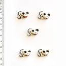 Incomparable Buttons - Mice L119 - Card of 5