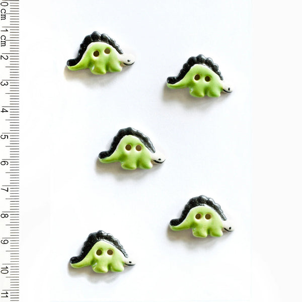 Incomparable Buttons - Dinosaurs L126 - Card of 5