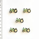 Incomparable Buttons - Tractors L131 - Card of 5