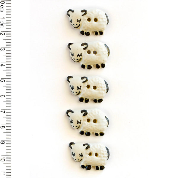 Incomparable Buttons - Sheep L141 - Card of 5