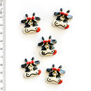 Incomparable Buttons - Cows L144 - Card of 5
