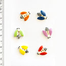 Incomparable Buttons - Bees L014 - Card of 6