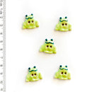 Incomparable Buttons - Frogs L150 - Card of 5