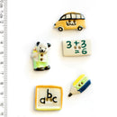 Incomparable Buttons - Back to School L158 - Card of 5