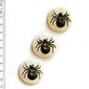 Incomparable Buttons - Round Spiders L171 - Card of 3