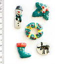 Incomparable Buttons - Christmas L179 - Card of 5