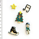 Incomparable Buttons - Christmas L182 - Card of 5