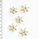 Incomparable Buttons - Snowflakes L188 - Card of 5