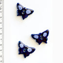 Incomparable Buttons - Blue Butterflies - Card of 5
