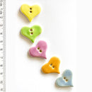 Incomparable Buttons - Assorted Hearts L194 - Card of 5