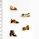 Incomparable Buttons - Shoes L217 - Card of 5