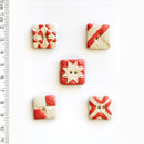 Incomparable Buttons - Red & White Quilt L228 - Card of 5