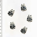 Incomparable Buttons - Black & White Cats - Card of 5