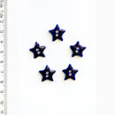 Incomparable Buttons - Navy Stars L234 - Card of 5