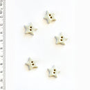 Incomparable Buttons - White Stars L235 - Card of 5