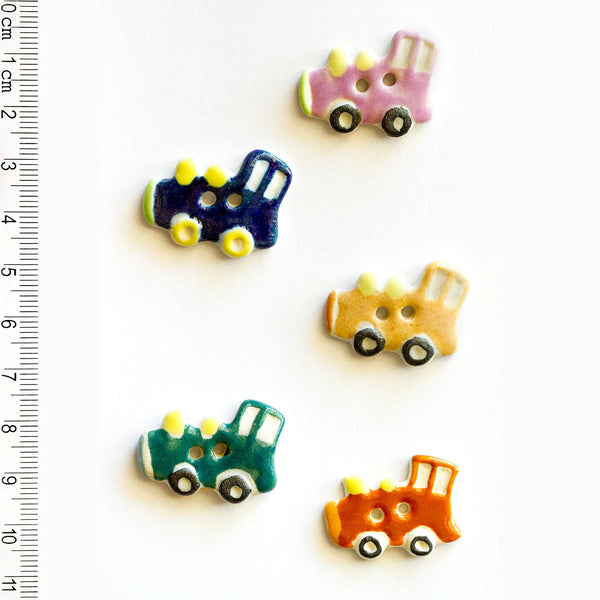 Incomparable Buttons - Trains L247 - Card of 5