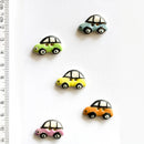 Incomparable Buttons - Small Cars L249 - Card of 5