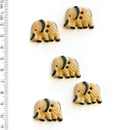 Incomparable Buttons - Elephants L265 - Card of 5