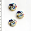Incomparable Buttons - Abstract Oval L296 - Card of 3