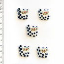 Incomparable Buttons - Spotty Cats L029 - Card of 5