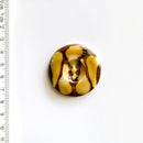 Incomparable Buttons - Large Brown Abstract L329 - Card of 1