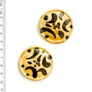 Incomparable Buttons - Animal Print Circles L330 - Card of 2