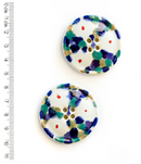Incomparable Buttons - Large Floral Circles L344 - Card of 2