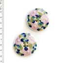Incomparable Buttons - Large Floral Circles L347 - Card of 2