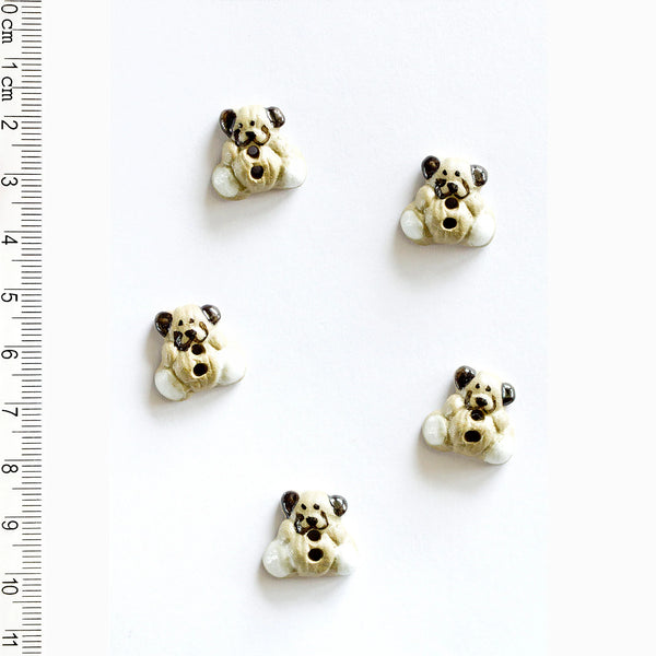 Incomparable Buttons - Small Teddy Bears L425 - Card of 5