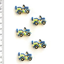 Incomparable Buttons - Beach Buggies L428 - Card of 5