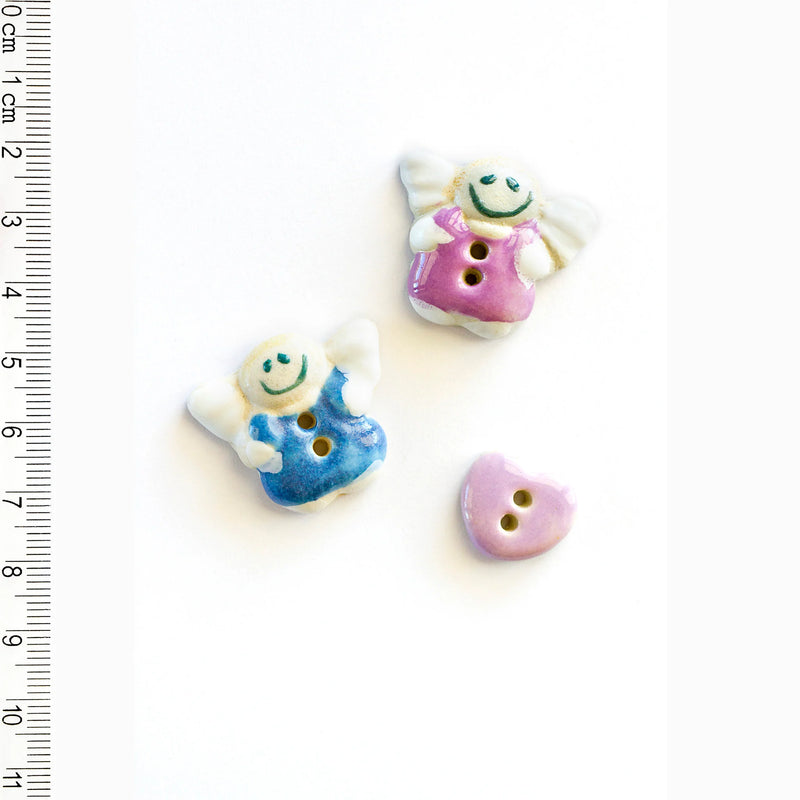 Incomparable Buttons - Fairies & Heart L437 - Card of 3