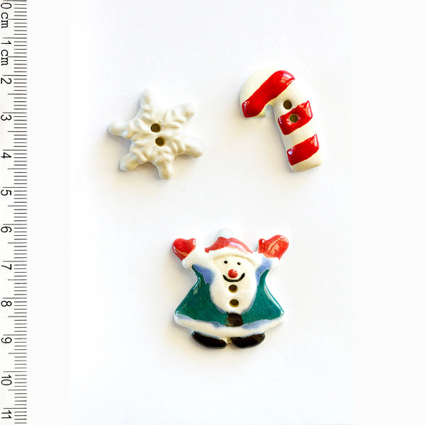 Incomparable Buttons - Christmas L439 - Card of 3