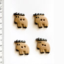Incomparable Buttons - Moose L441 - Card of 4