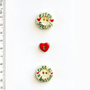 Incomparable Buttons - Cute As A Button L457 - Card of 3