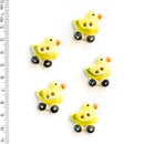 Incomparable Buttons - Ducks on Wheels L462 - Card of 5