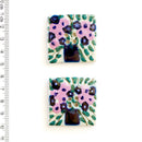 Incomparable Buttons - Large Bouquet Squares L464 - Card of 2