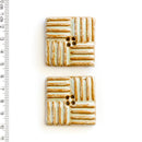 Incomparable Buttons - Large Geometric Squares L470 - Card of 2