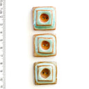 Incomparable Buttons - Squares L506 - Card of 3