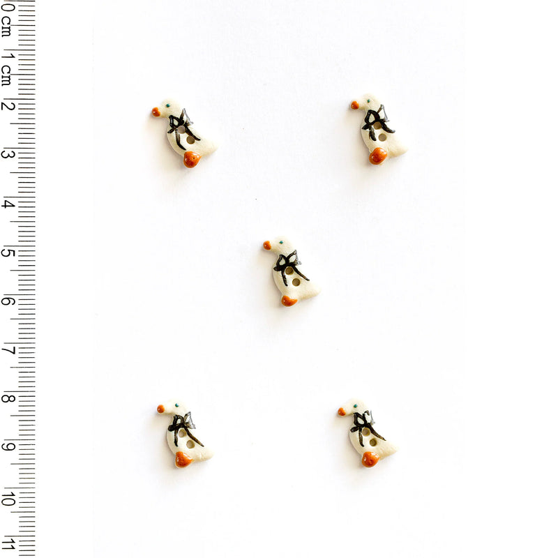 Incomparable Buttons - Small Ducks L527 - Card of 5