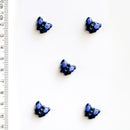 Incomparable Buttons - Small Blue Butterflies L529 - Card of 5