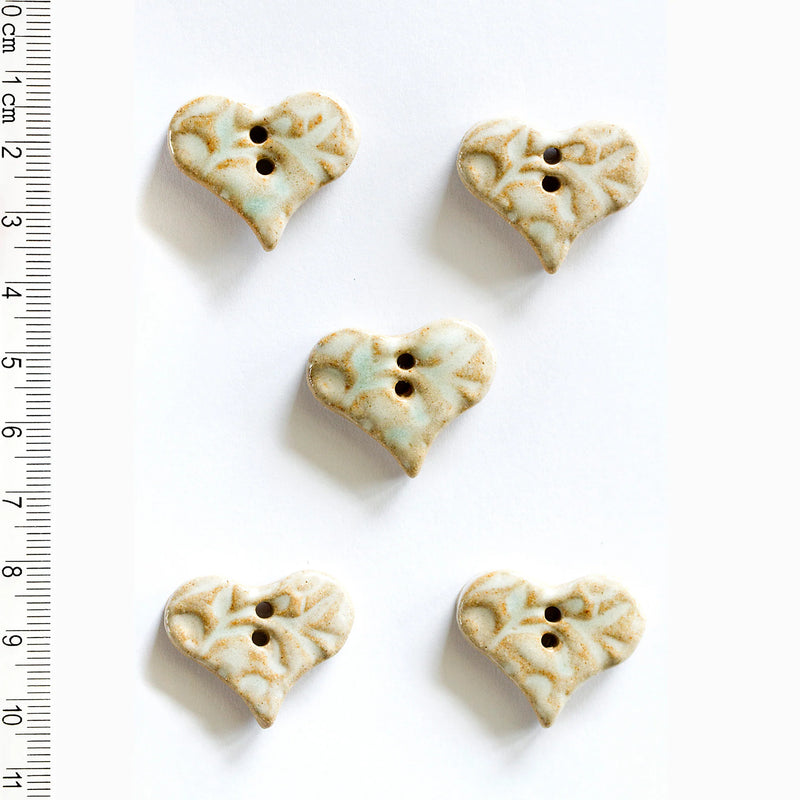 Incomparable Buttons - Medium Brown & Aqua Swirls L536 - Card of 5